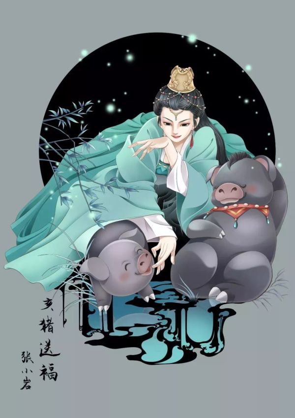 超美的十二生肖原画古风作品