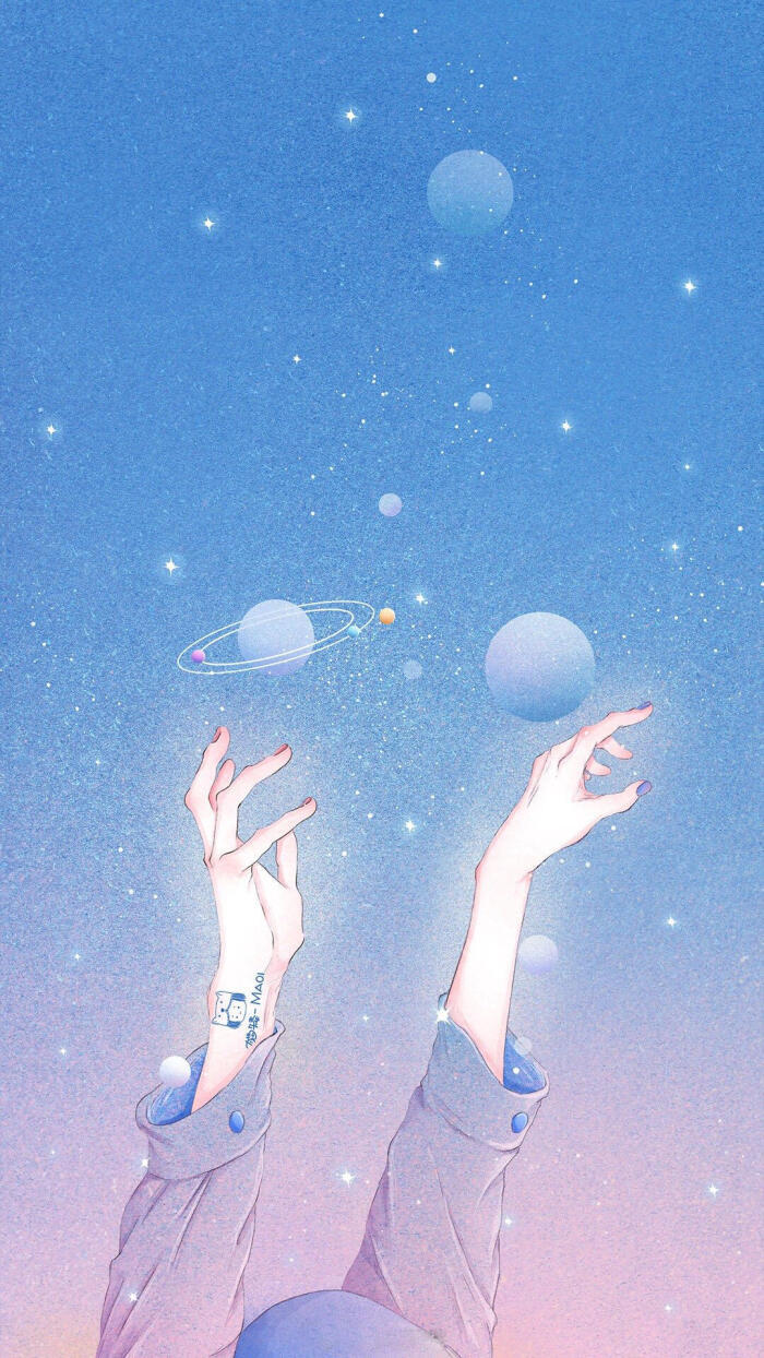 满目星河可爱插画建议做精选图片超仙气头像的很阔耐哟