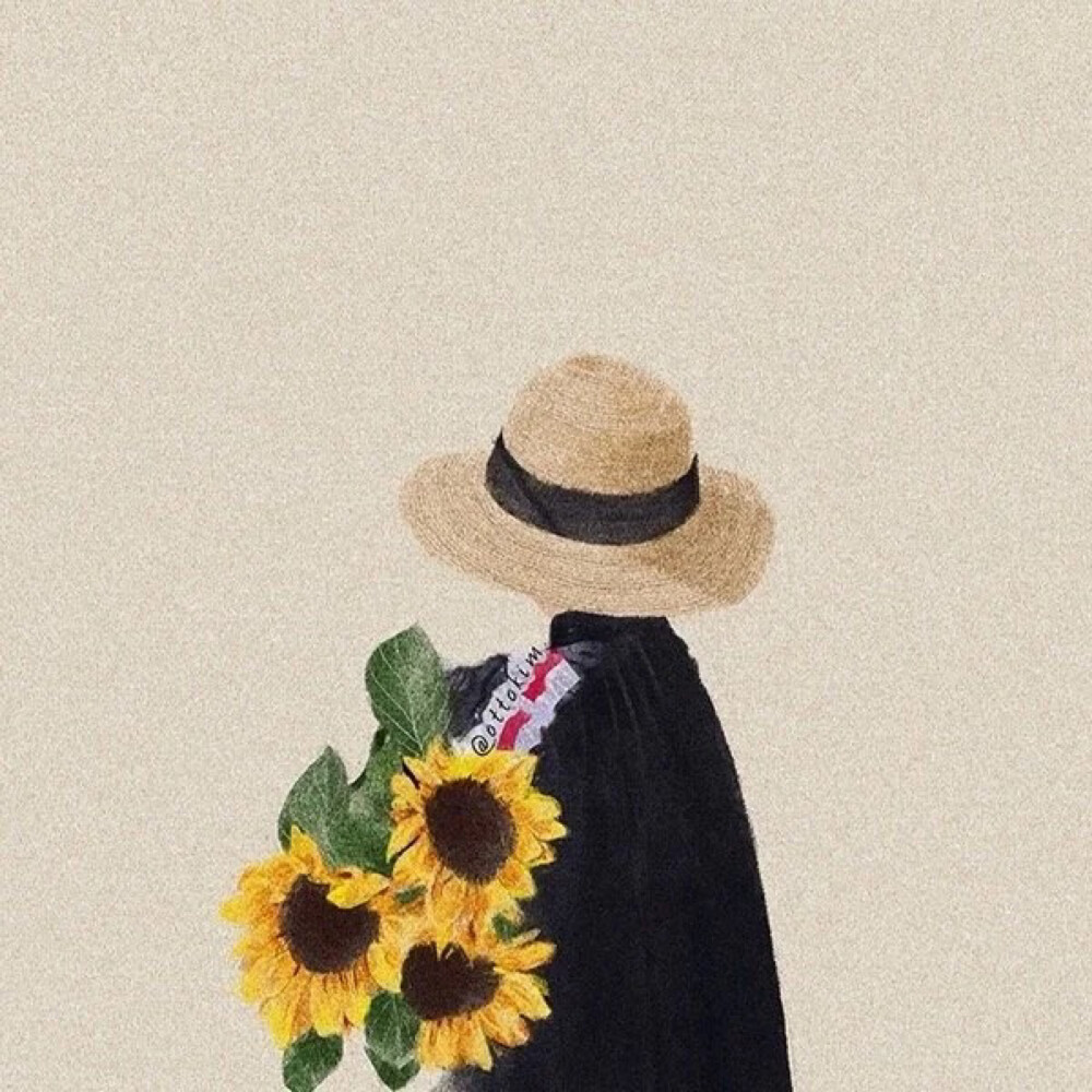女头|女生背影插画
