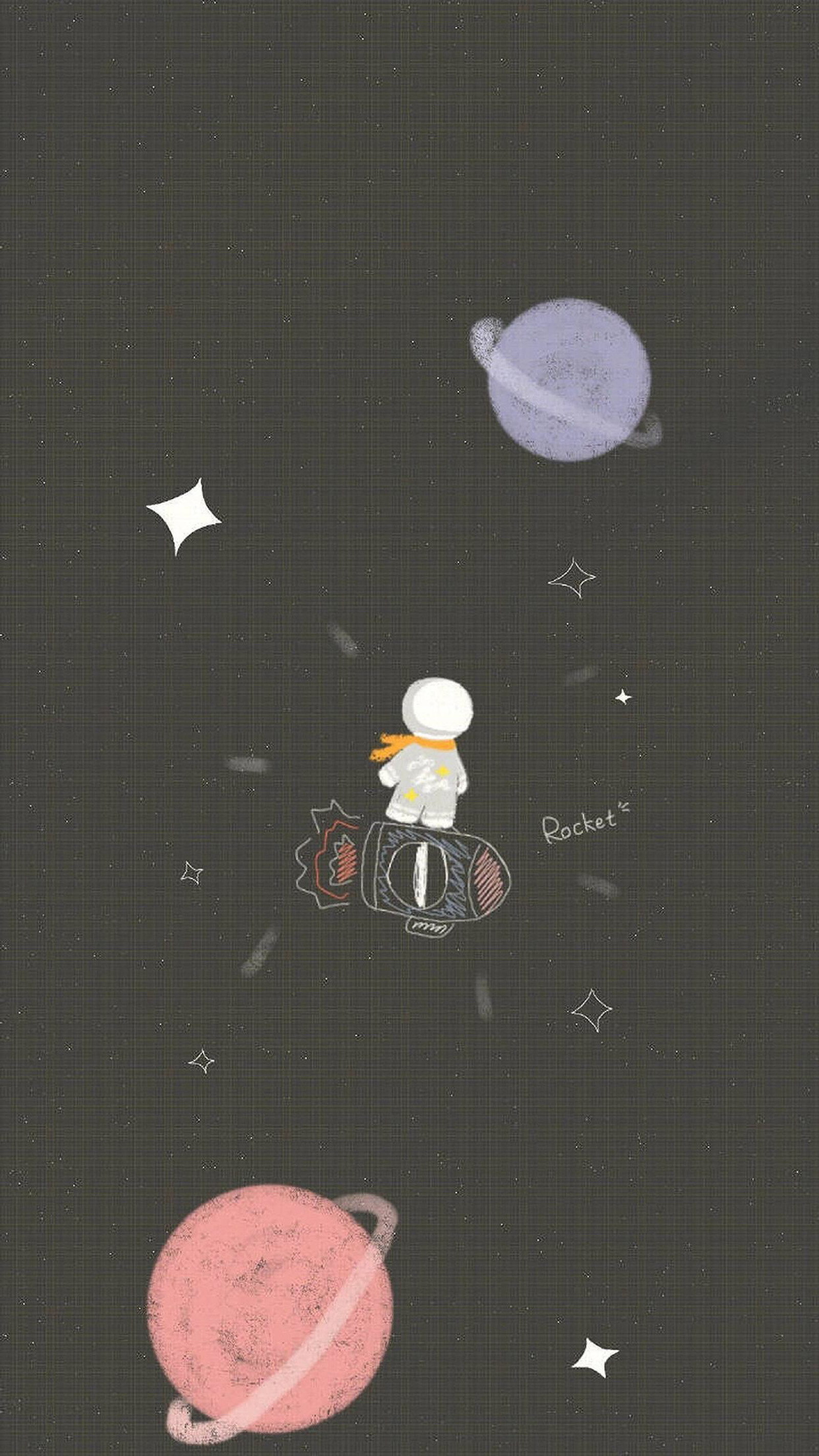 手绘壁纸|宇宙|可爱壁纸