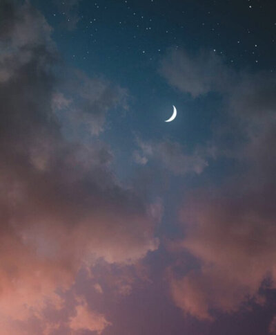 星空,唯美,温馨,月亮