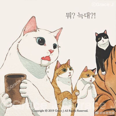 大猫与小猫的日常插画师grace j