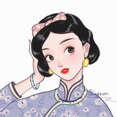 复古穿旗袍头像