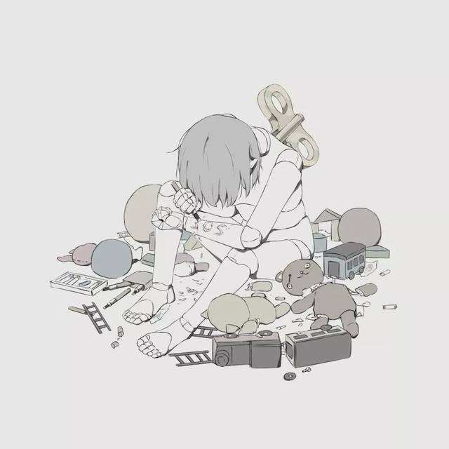 岛国一位画小清新黑暗系的画师,画的负能量插画,你被致郁了吗アボガド