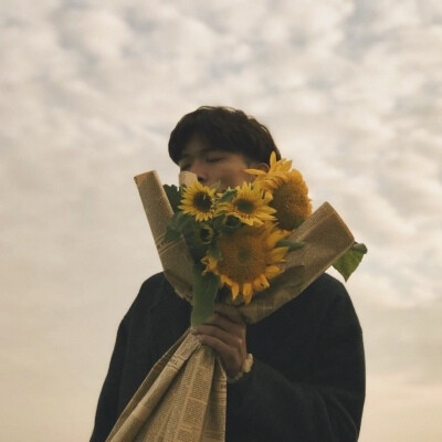 头像女生带花