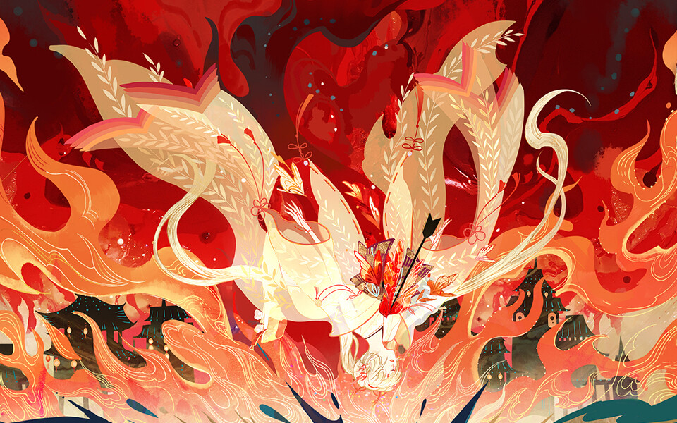 阴阳师官方,同人插画