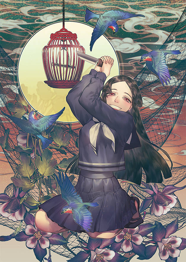 团头.多人头像.插画