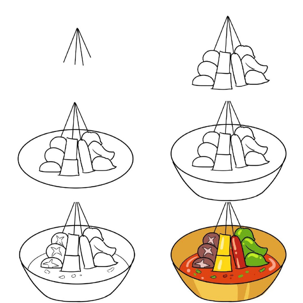 食物简笔画步骤图