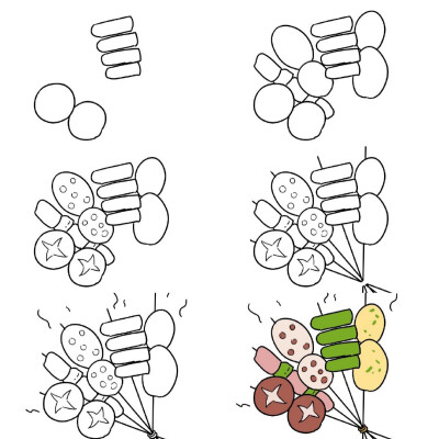 食物简笔画步骤