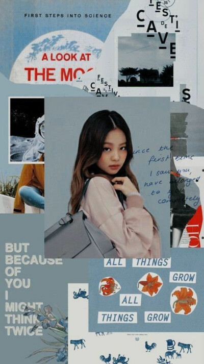 jennie金智妮拼贴壁纸 cr:pinterest壁纸