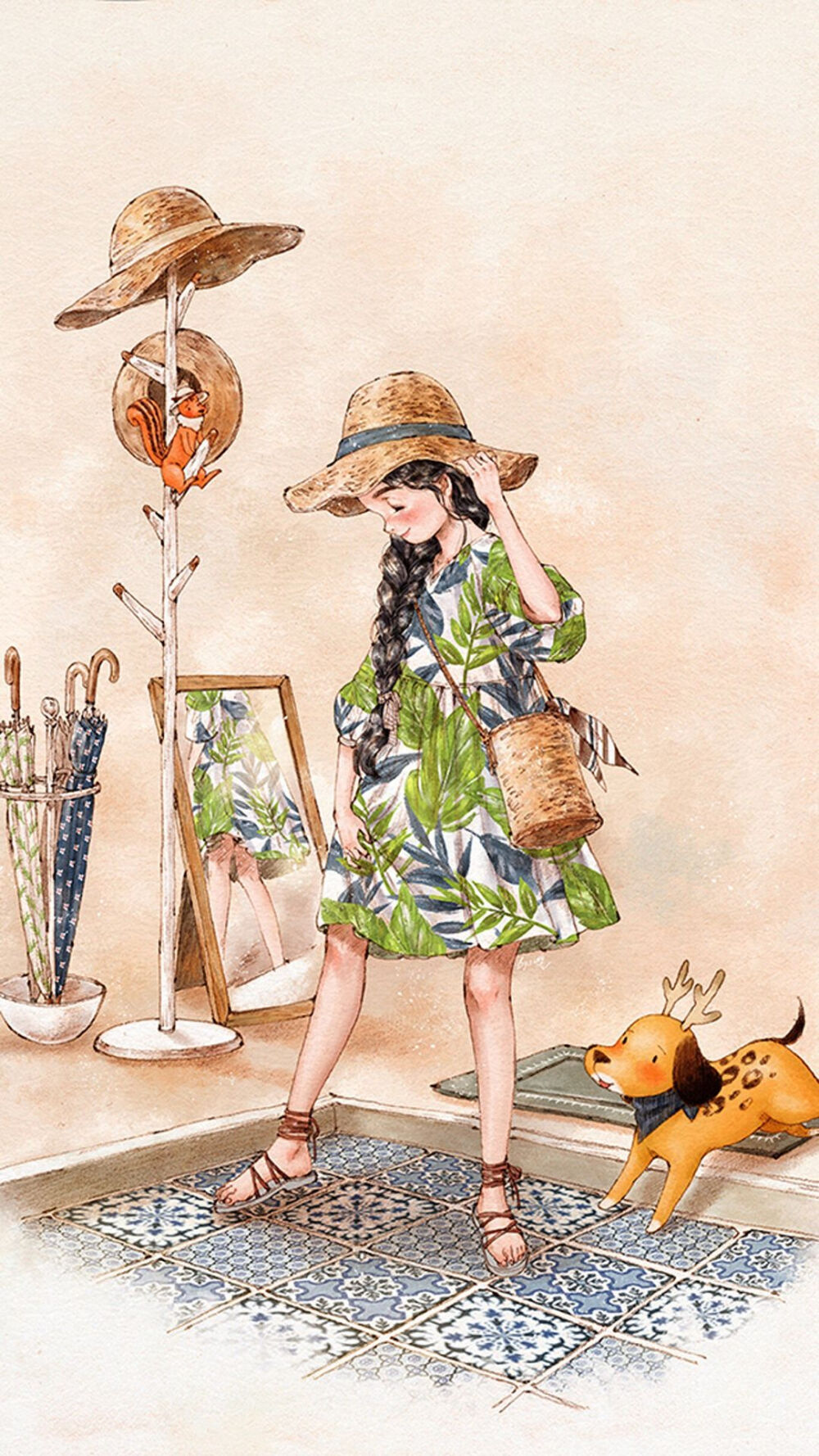韩国插画师aeppol《森林女孩日记》 - 堆糖,美图壁纸