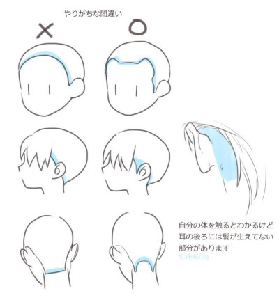 男性头发画法