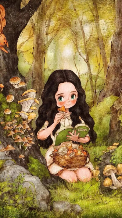 插画师 aeppol 的《森林女孩日记》