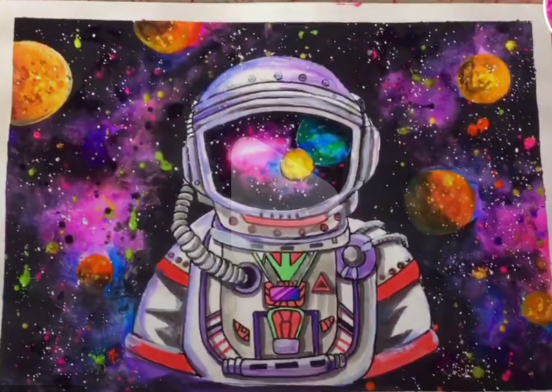 外太空儿童画