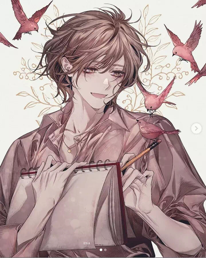 一瞥°|高级插画档°|资深插画师专栏°|帅气的男生头像°|韩国插画师