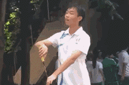 妖娆打羽毛球 gif 动图