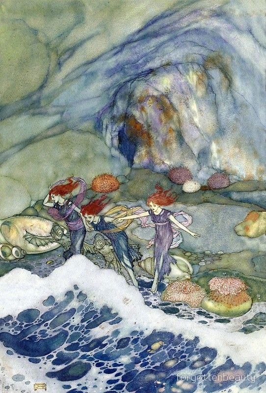 "——《暴风雨》莎士比亚埃德蒙·杜拉克(edmund dulac)为莎士比亚