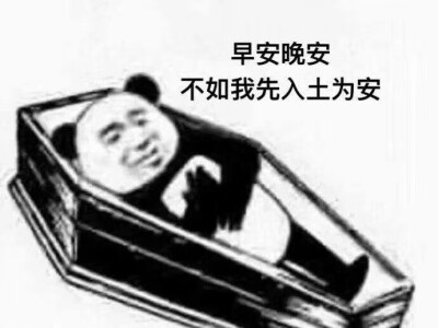 早安晚安棺材沙雕表情包