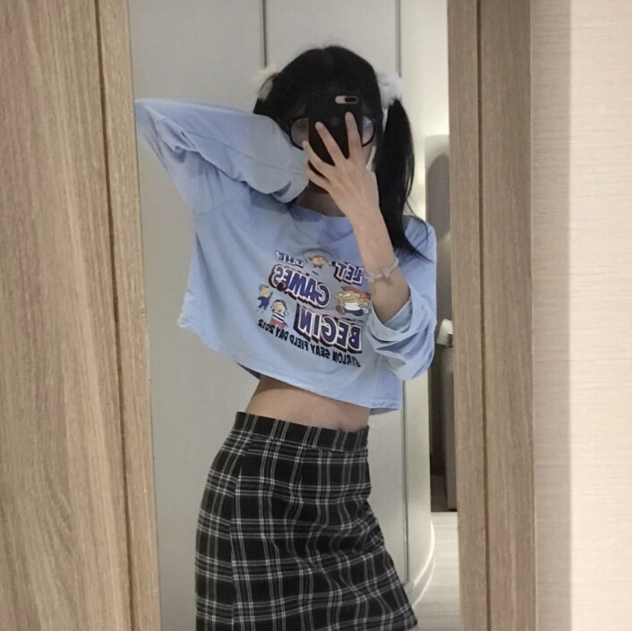日系风格女头 ins部位可爱萝莉 自截