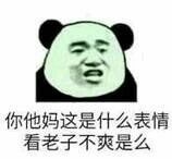 你他妈这是什么表情看老子不爽是么