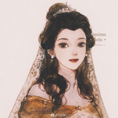 迪士尼公主的婚纱嫁衣微博-阿莘