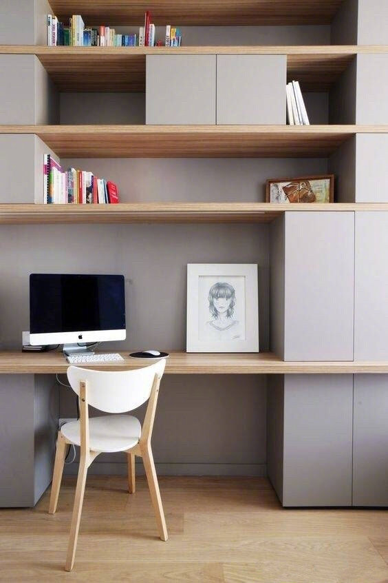 【书桌设计】漂亮实用又省空间#家居装修