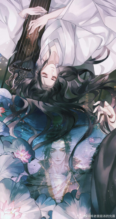 二哈和他的白猫师尊# #男生头像# #古风# 微博画师:允露