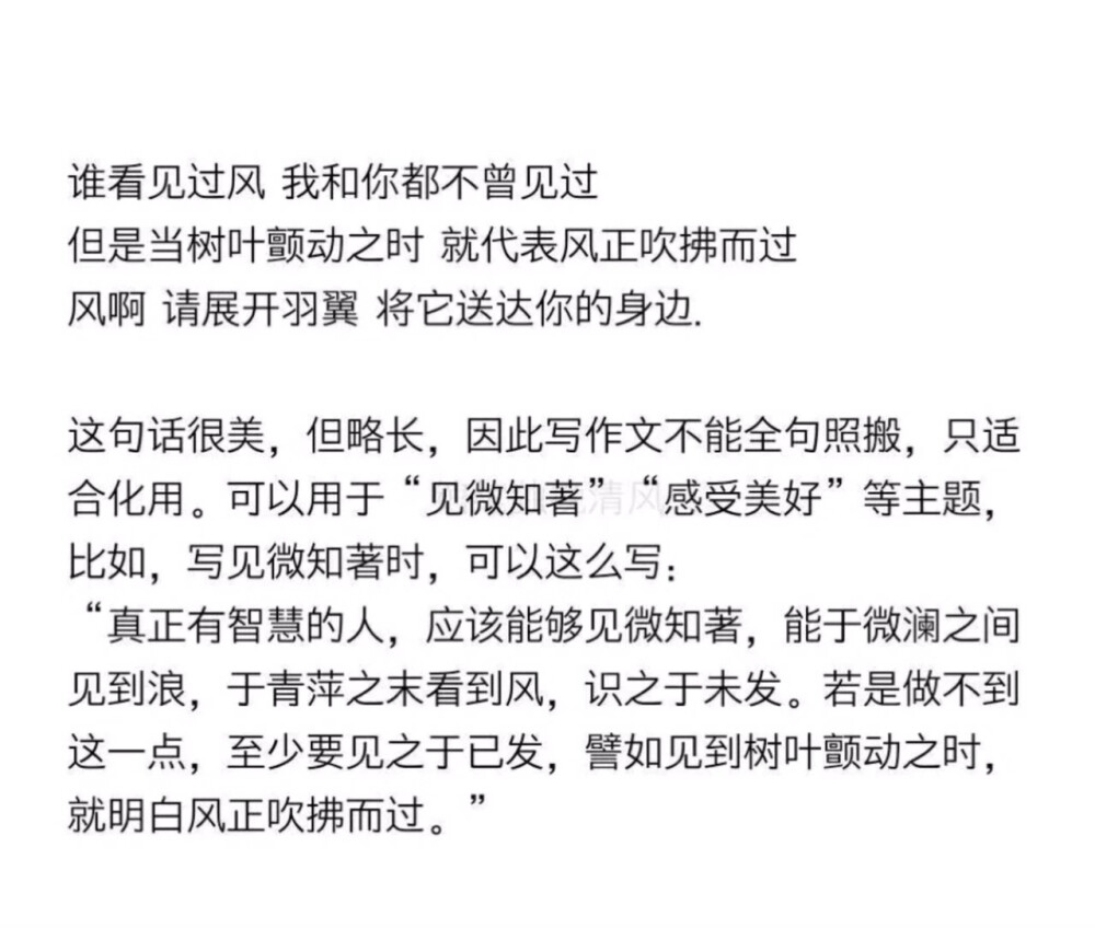 能用在作文上的神仙句子