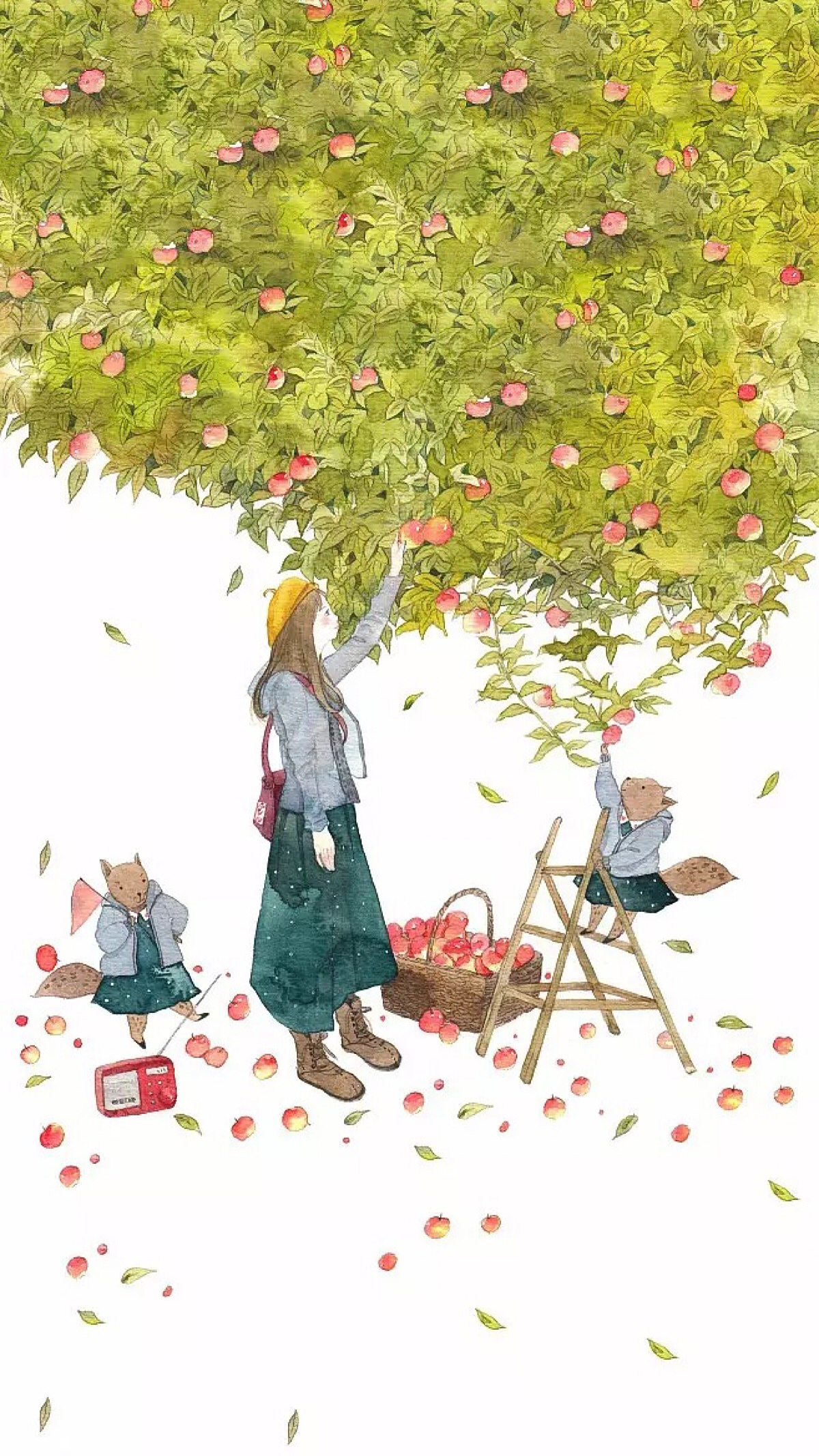 二次元手绘插画动漫小清新森系超清美图手机壁纸聊天背景 不喜勿喷!