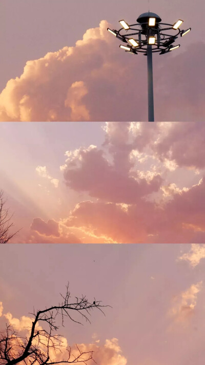 今日七更 暖色系/壁纸/天空/云朵/海边/月亮/星辰/背景手写专辑求关注
