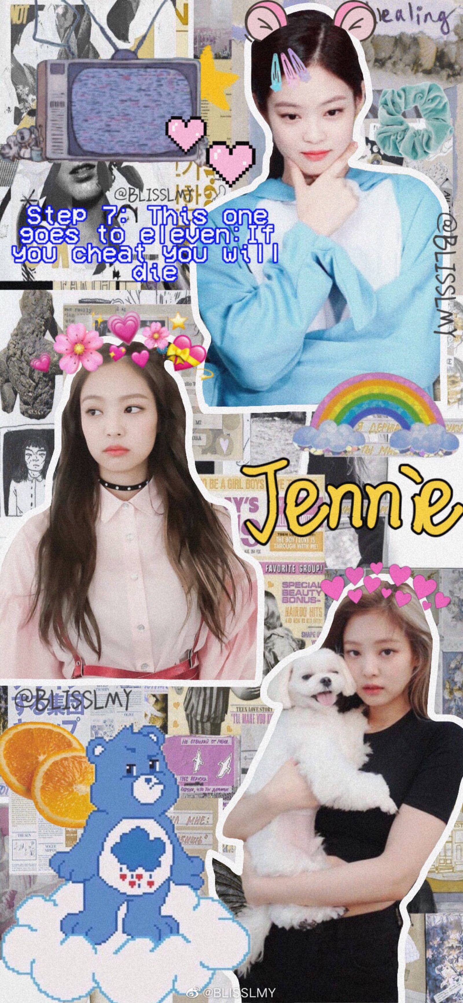 锁屏壁纸 聊天背景图 jennie 图源微博