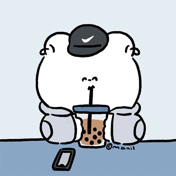 可爱头像壁纸小熊彩色插画