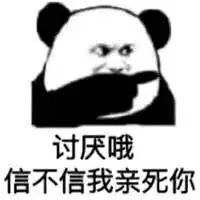 讨厌哦信不信我亲死你(熊猫头表情包)