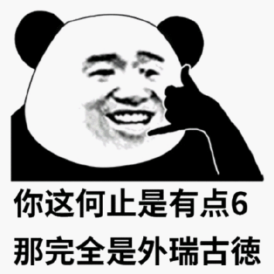 你这何止是有点6完全是外瑞古德(熊猫头表情包)