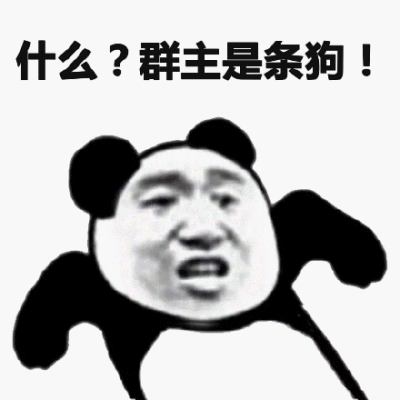 群主是条狗!(熊猫头群聊表情包)