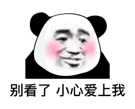 别看了 小心爱上我(熊猫头表情包)