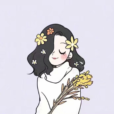 卡通头像/花季少女少女心/ (图源网络)