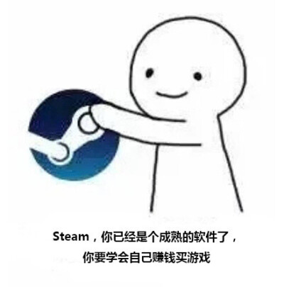 steam,你已经是个成熟的软件了.你要学会自己赚钱买游戏.