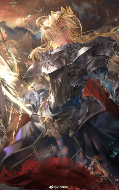 评论  fate fgo fate/grand order 第六章 圆桌骑士 saber 呆毛 白枪