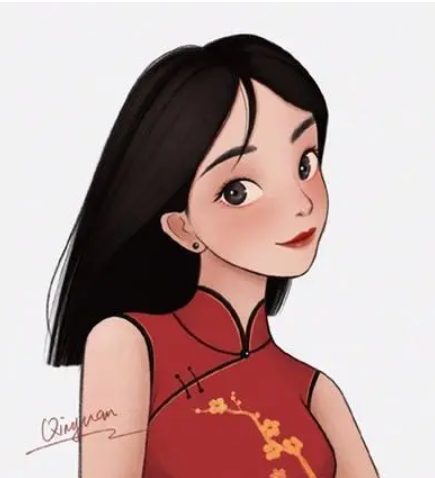 迪士尼公主 古风 旗袍.