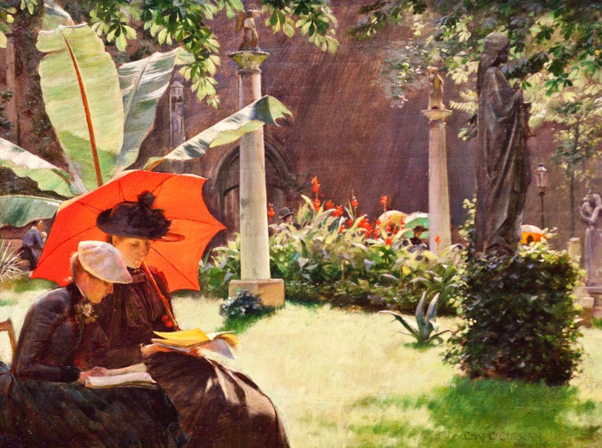 复古油画油画家:charles courtney curran 人物插画|人物油画|艺术