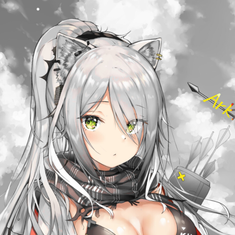 动漫女头 黑白红眼