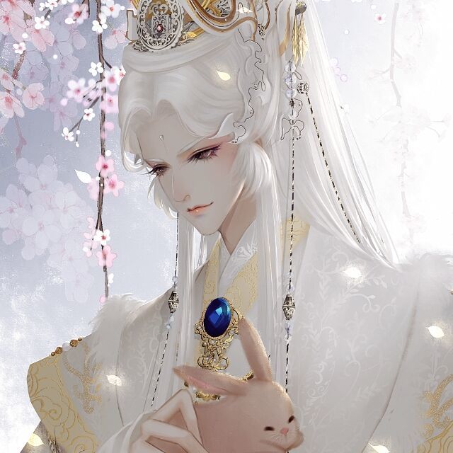 白发美男
