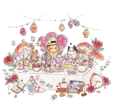 自抠手账素材 可爱插画 橙池未蓝crystal 原作by:mochamochicake 任何