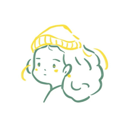 简笔画头像ins风