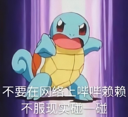 不要在网络上哔哔赖赖不服现实碰一碰