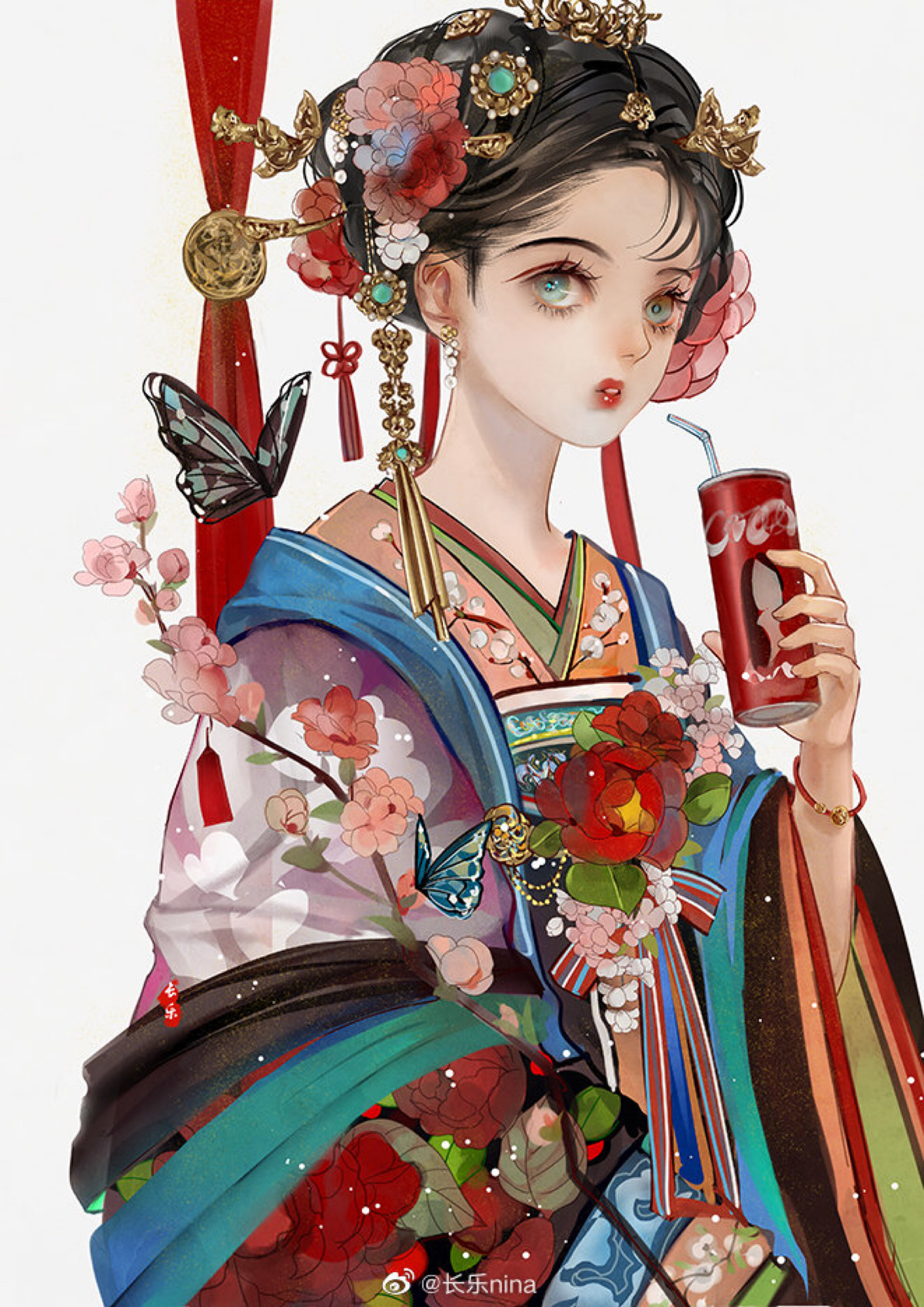 古风人物 手绘 插画 cr@长乐nina 堆糖,美图壁纸兴趣社区