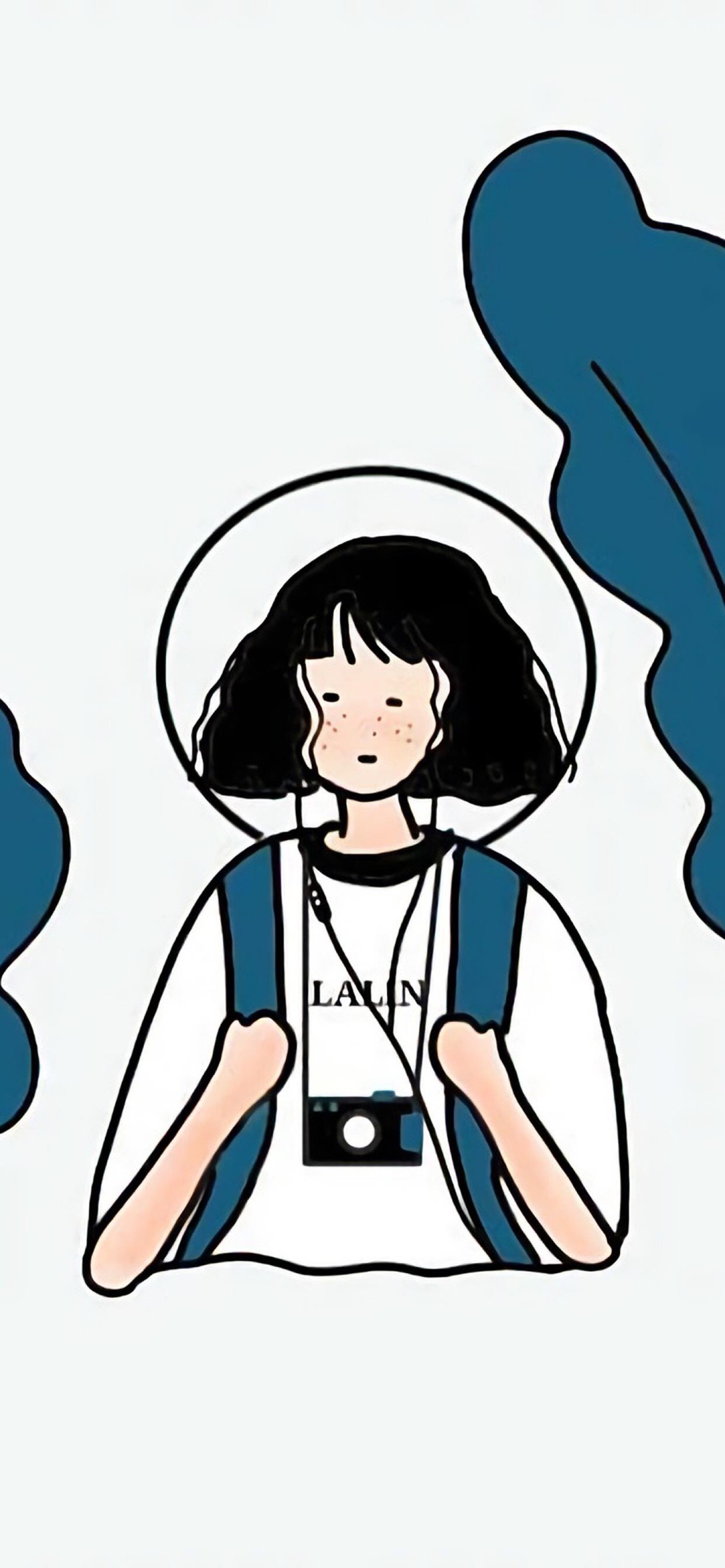 少女心壁纸ins 可爱简约 插画手绘 锁屏背景