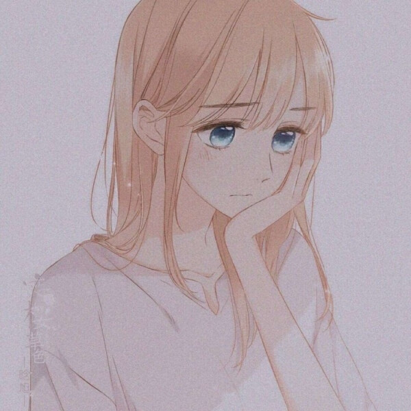 粉嫩嫩滤镜动漫女生头像/姜然
