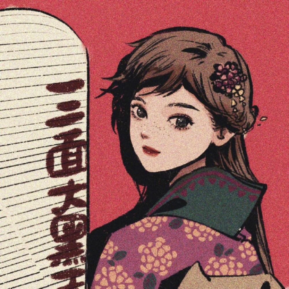 情侣头像 手绘插画 cr:@阿莘 - 堆糖,美图壁纸兴趣社区